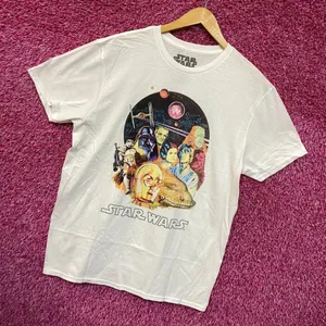 Star Wars 1977 Illustrated Dewback Promo Movie Poster Tee L thumbnail 3