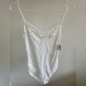 Free People Intimately Side of Sass Lace Bodysuit White (NWT) (XSmall) thumbnail 2