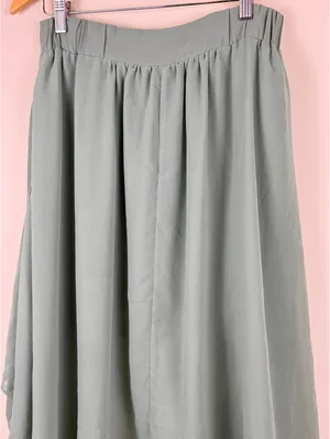 Staring at Stars UO Sage Green Layered High Low Chiffon Skirt Small Boho thumbnail 9