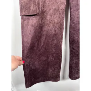 Blank NYC FRANKLIN IN ZINFANDEL Cargo Pants Women 27 Brown Faux Suede Wide Leg thumbnail 4