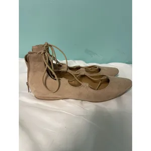 Nine‎ West Womens Signmeup Lace-Up Ballet Flats Leather Shoes Size 8M S-351 thumbnail 2