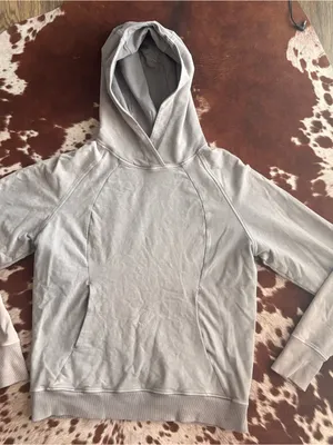 Lululemon light gray scuba hoodie size 8 thumbnail 1