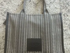 Marc Jacobs Black and Cream Logo Jacquard Tote-Large thumbnail 4