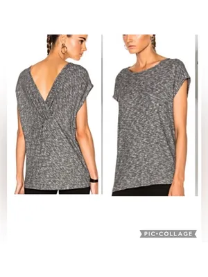 Rag & Bone Gray Twist Back Top Size Small thumbnail 2