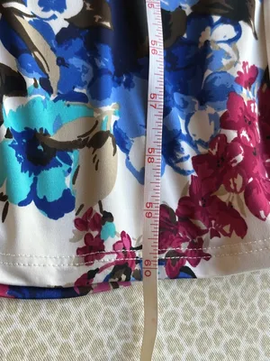 White with bright Blue & Pink Floral On or Off the Shoulder Maxi Dress size 3XL thumbnail 8