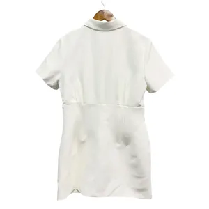 Showpo Placket Front Fitted Mini Shirt Dress in Off White size 8 NWT thumbnail 3