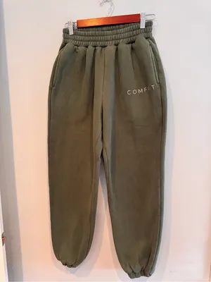Comfrt Olive Green Sweatpants Joggers Size S thumbnail 2