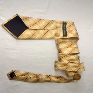London Style City Of London Men's Tie Silk Geometric Gold Multicolor Designer Office Stripe thumbnail 9