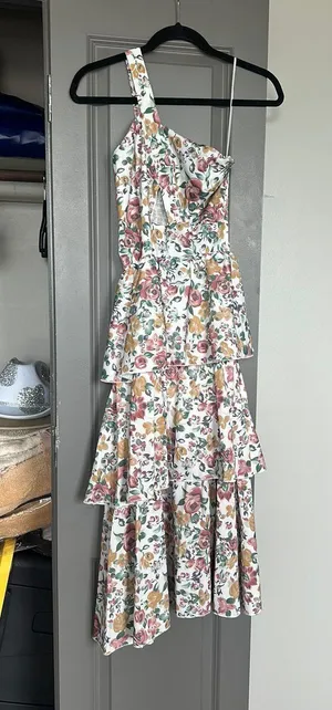 Lulus Floral Tiered Dress thumbnail 1