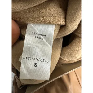 Do + Be‎ Womens Tan Faux Leather High Waisted Paperbag Pants Sz S NWT thumbnail 7