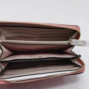 Kate Spade Womens Saffiano Leather Wallet Pink Zip Travel Minimalist Classic thumbnail 11