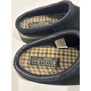 Vintage Lower EastSide‎ Women Size 9 Suede Clogs Black Chunky thumbnail 2
