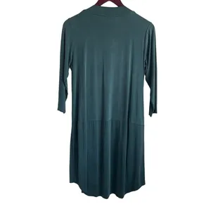 Dolan‎ Womens Pocket Dress MP Green Cupro Spandex Blend Lounge Travel Minimalist thumbnail 2