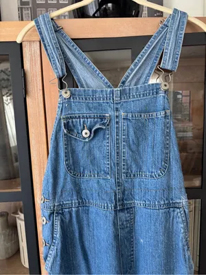 Vintage y2k Xhilaration denim overalls wide leg light wash 90s mom baggy thumbnail 4