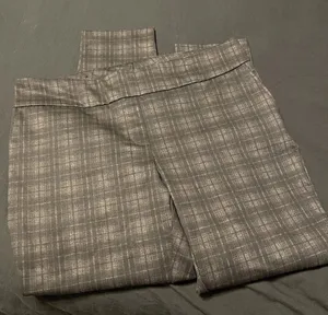 Dalia Women's Dress Pants XLarge Black Gray Geometric Pull-On Stretch Knit thumbnail 1