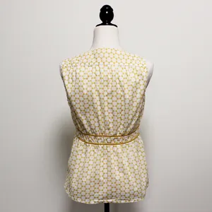 Banana Republic Sleeveless V Neck Geometric Blouse thumbnail 5