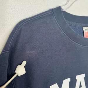 Vintage 1990s MV Sport Pro-Weave Maine Navy Crewneck Sweatshirt Medium thumbnail 6