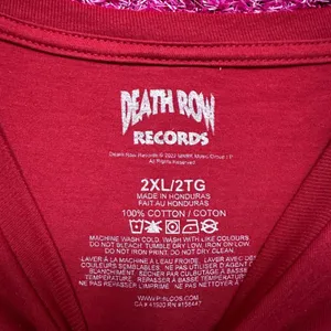 Death Row Records Hip Hop Tshirt size Red Tee 2X thumbnail 4