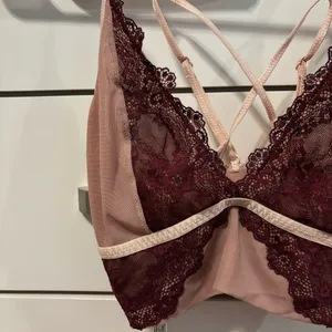Free People Beautiful Berry Lace Bralette Bra thumbnail 4