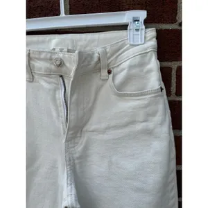 H&M White High Rise Straight Leg Jeans Womens US 2 EU 34 Denim Pants thumbnail 4