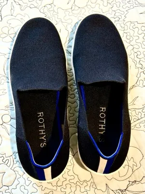 💥ROTHY’S The Original Slip On Sneaker Navy Knit Eco Friendly Women’s Sz 10💛 thumbnail 4