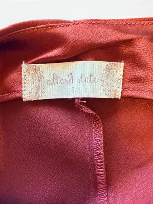 Altar'D State Carlotta dress, midi length satin slip dress, maroon, size S NWT thumbnail 2