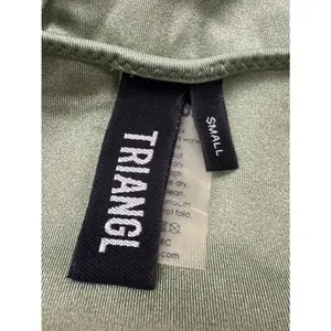 Triangl Green Satin Bikini Bottoms Women’s Small thumbnail 2