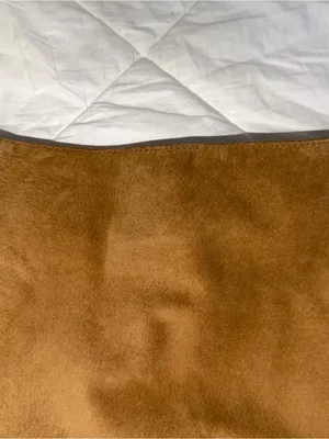 INC International Concepts Tan Suede Fringe Pencil Skirt thumbnail 2