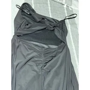 Womens‎ Black One Shoulder Evening Gown Maxi Dress Cutout Back Small thumbnail 6