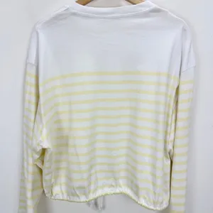 Madewell The Perfect Tie-Waist Tee in Allday Jersey Striped Pineapple M NWT thumbnail 12