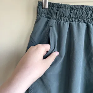 Z by Zella forest green running athletic‎ shorts 3.5 inch inseam women's L flaw thumbnail 3