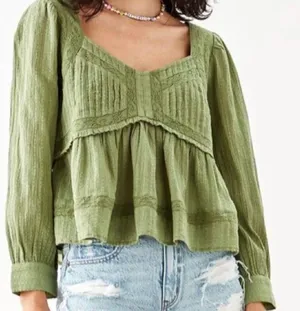 Outfitters Green BabyDoll Top thumbnail 2