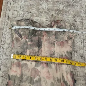 Lulu's Most Beautiful Day Ivory Floral Strapless Watercolor Floral Maxi Dress thumbnail 9