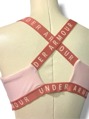 Under Armour | EUC Women's Light Pink Crop Sports Bra (size M) thumbnail 5
