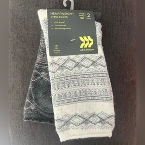 Socks All in Motion Heavyweight Fair Isles Crew + Northeast outfitter cozy cabin thumbnail 2