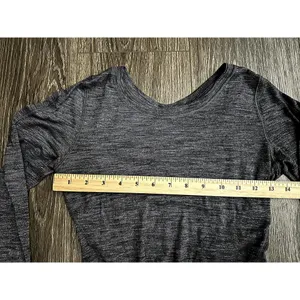 Lululemon 5 Mile Long Sleeve Tiger Space Dye Dark Slate Black thumbnail 3