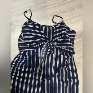 Striped‎ Navy Jumpsuit Blue Size XL thumbnail 5