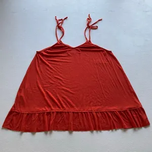 FP Beach Free People Red Tie Strap Swing Tunic Tank Top Medium thumbnail 3