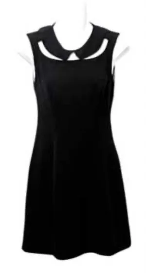 NWT Anthropologie STCL Stamp Dress Black Faux Collar size 12 retails $148 thumbnail 1