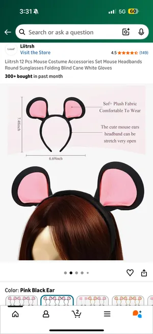 Three Blind Mice Costume Accessories Multiple Size undefined thumbnail 5