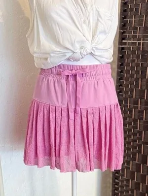 JoyLab Women's Pink Mesh Pleated High RiseTennis Skirt Size Small Fairy Core thumbnail 1