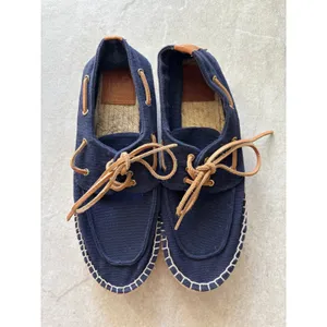 Tory Burch Blanton Espadrille Womens 9 Blue Tan Jute Resort Travel Vacation Boat thumbnail 3