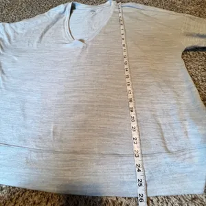 ANA A New Approach Women Light Blue V Neck Long Sleeve Pullover Plus Size‎ XXL thumbnail 5