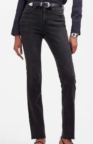 Madewell Stove Pipe Jeans 31 Armand Wash Black Faded thumbnail 1