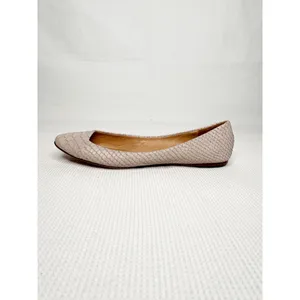 Ann Taylor Beige Nude Snakeskin Leather Ballet Flat Size 7M thumbnail 6
