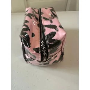 Victoria's Secret Plastic Coated Signature Script Logo Mini Cube Zipper Pouch thumbnail 4