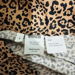 Reformation Katie leopard print mini dress EUC thumbnail 10