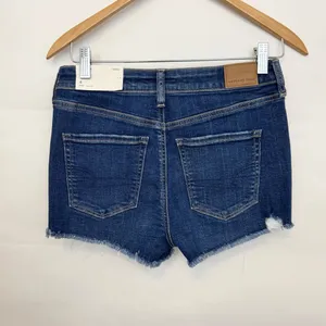 NWT American Eagle AE Stretch High-Waisted Denim Short Short size 4 Dark Indigo thumbnail 4