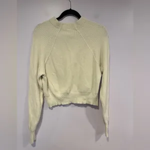 Cozy Cream Free People Riley Mock Neck‎ Knit Sweater thumbnail 4