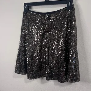 Black Sequin Circle Mini Skirt thumbnail 2